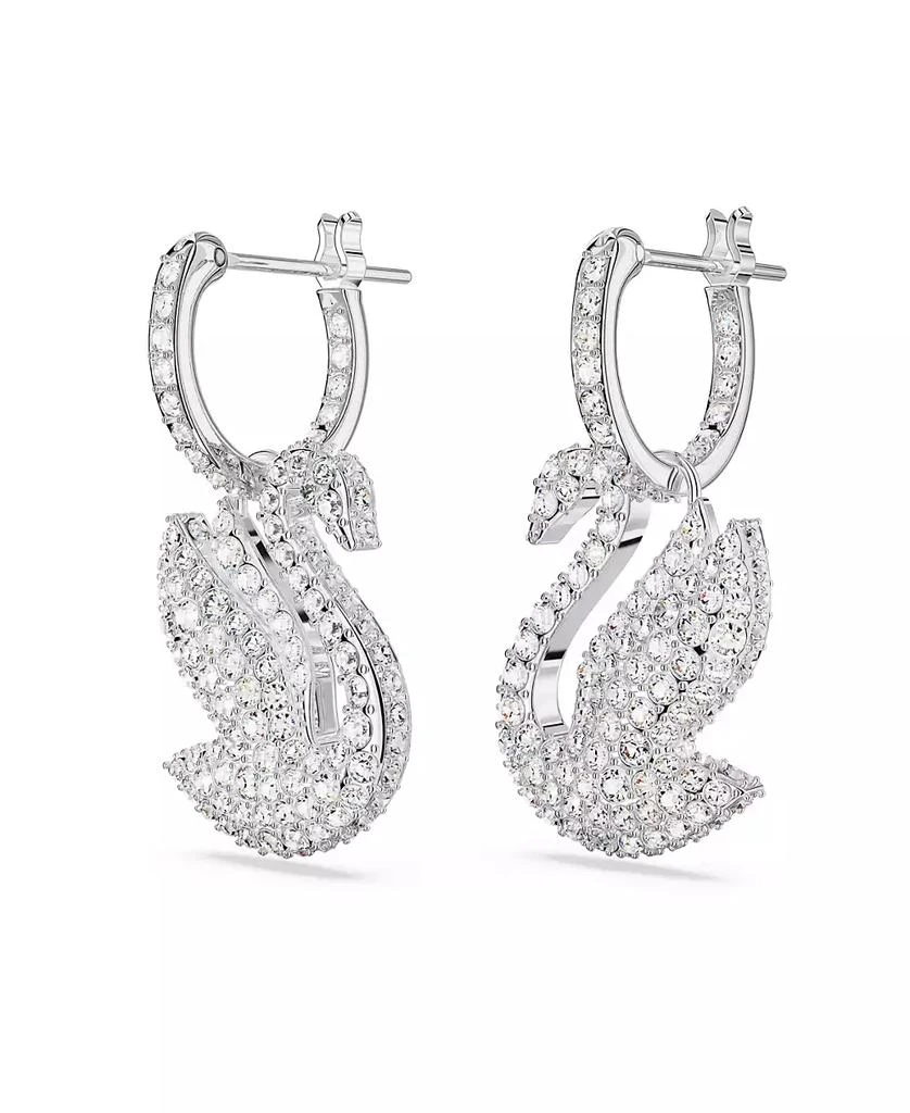 商品Swarovski|Crystal Swan Iconic Swan Drop Earrings,价格¥886,第3张图片详细描述