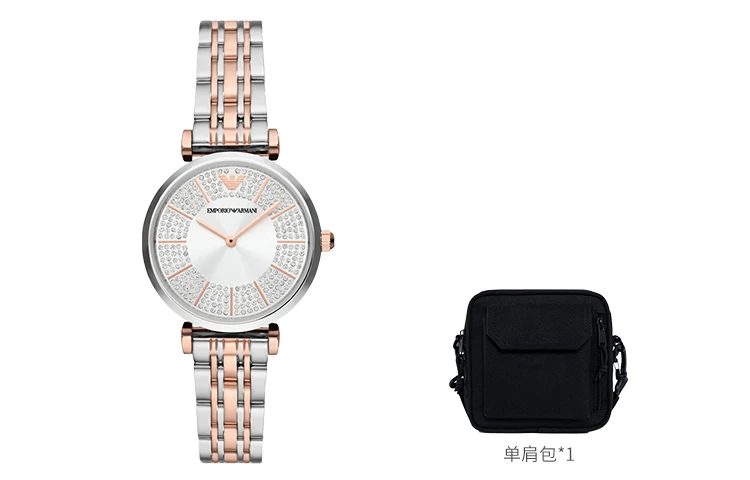 商品[国内直发] Emporio Armani|ARMANI 阿玛尼 满天星时尚镶钻银白表盘拼色钢带欧美女表手表 AR11537#,价格¥2770,第3张图片详细描述