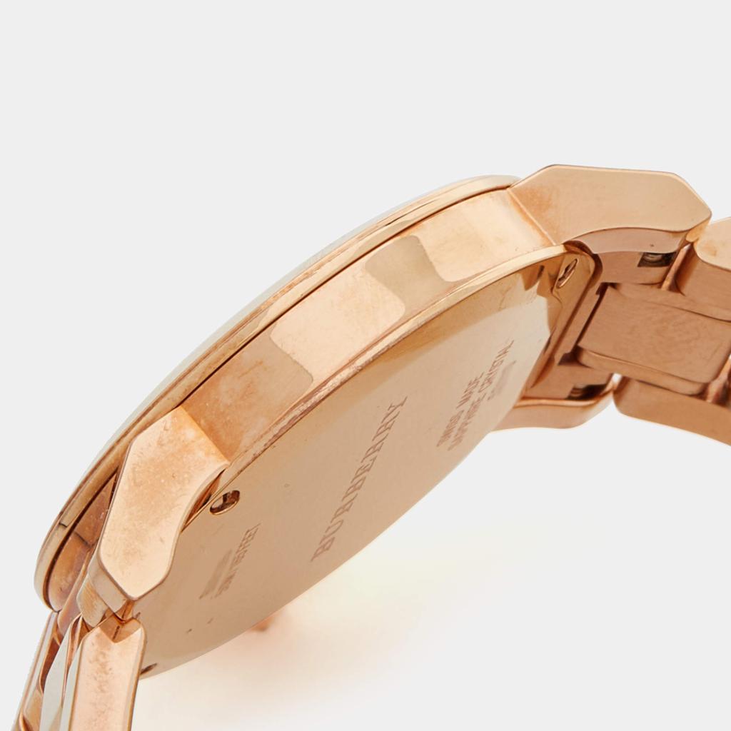 Burberry Champagne Rose Gold Plated Stainless Steel The City BU9135 Women's Wristwatch 34 mm商品第7张图片规格展示
