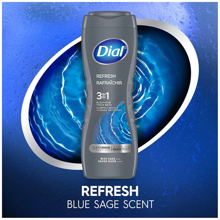 商品Dial|Men 3 in 1 Body Wash Blue Sage,价格¥46,第5张图片详细描述