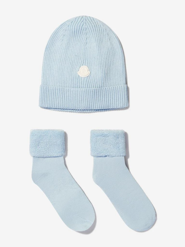 商品Moncler|Moncler Enfant Baby Unisex Hat And Socks Set,价格¥1420,第1张图片