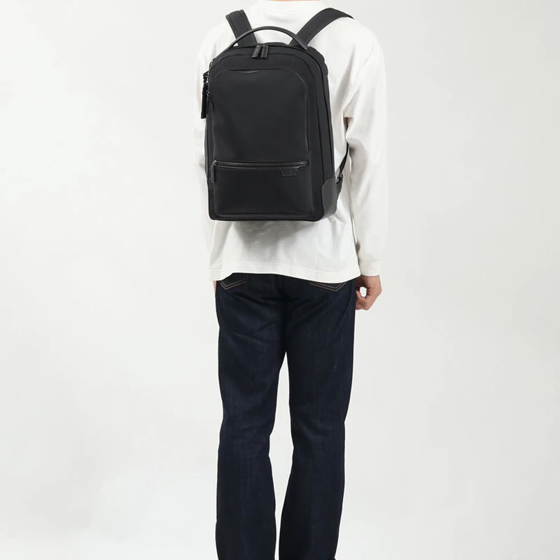 商品[国内直发] Tumi|途明 Harrison  Bradner 织物配皮 背包双肩包 男款 黑色,价格¥3681,第8张图片详细描述