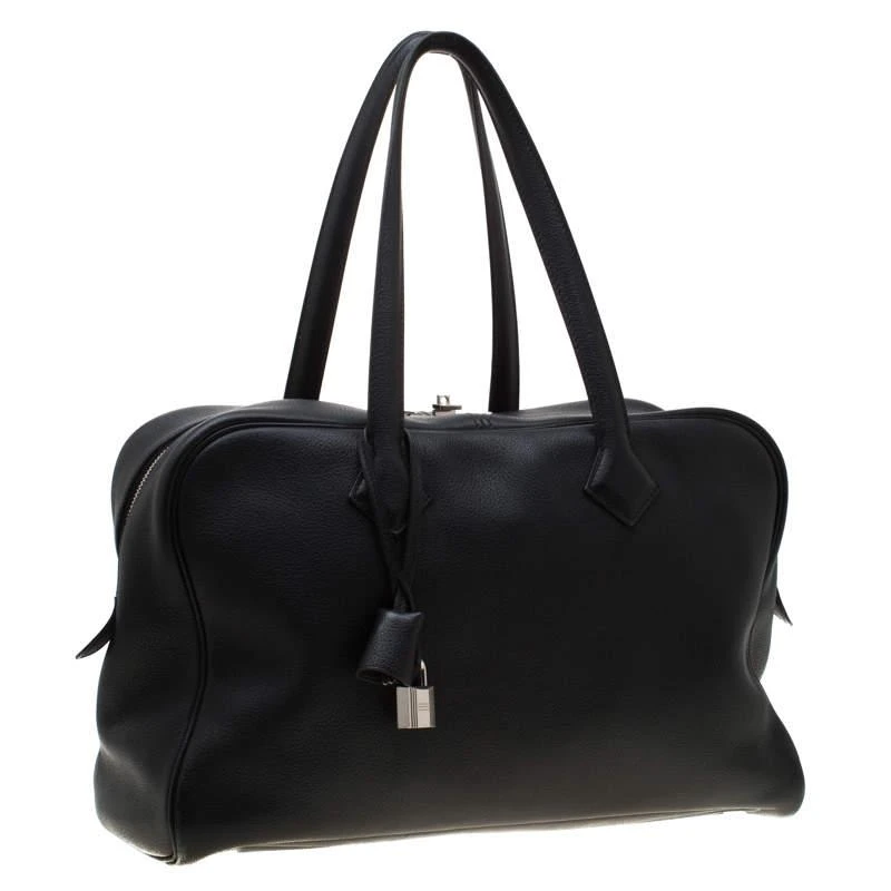 商品[二手商品] Hermes|Hermes Black Leather Victoria II Fourre Tout 35 Bag,价格¥17476,第3张图片详细描述