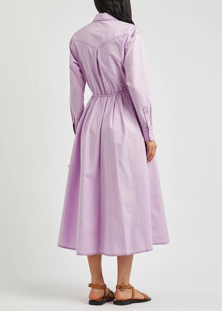 商品Tory Burch|Eleanor pink cotton-poplin maxi dress,价格¥3731,第3张图片详细描述