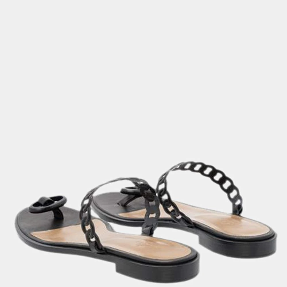 商品[二手商品] Hermes|Hermes Black Chaine D'Ancre Flat Sandals Size EU 39,价格¥3975,第4张图片详细描述