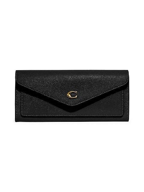 商品Coach|Wyn Crossgrain Leather Envelope Wallet,价格¥1260,第1张图片
