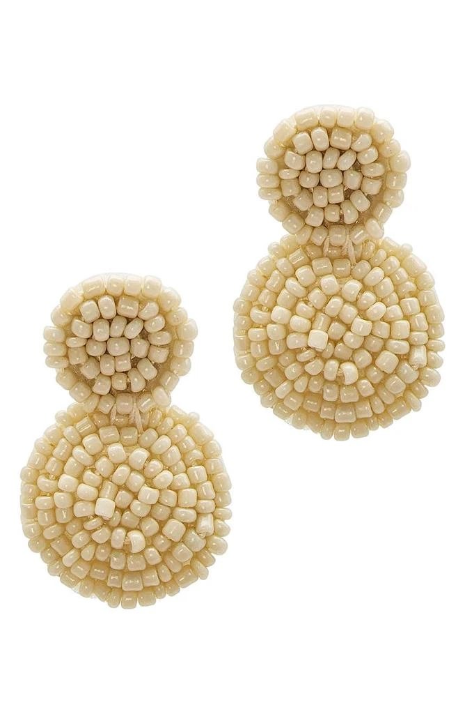 商品ADORNIA|Ivory Drop Circle Beaded Earrings,价格¥224,第1张图片