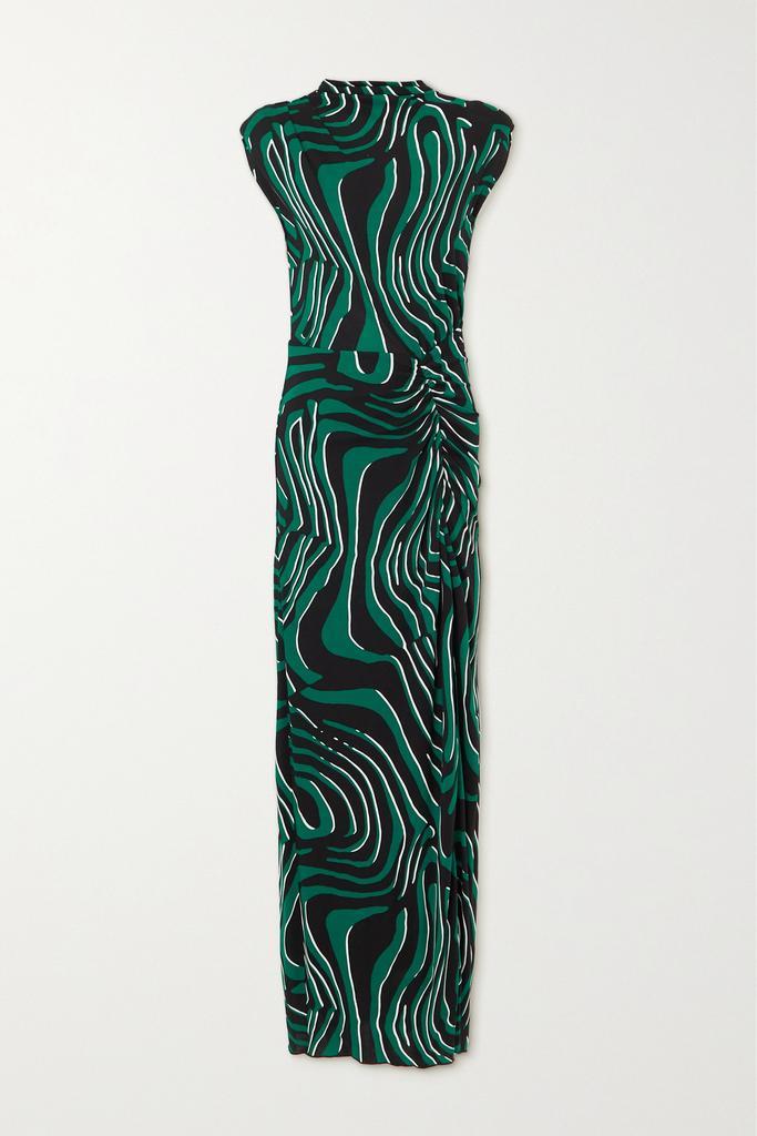 商品Diane von Furstenberg|Apollo 印花平纹布超长连衣裙,价格¥2328,第1张图片