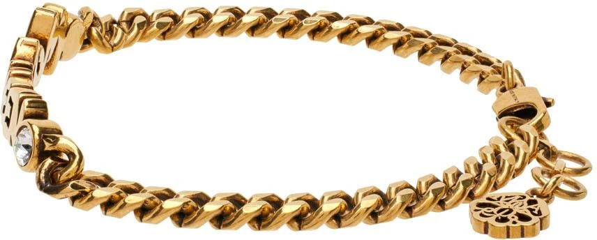 商品Alexander McQueen|Gold Graffiti Chain Bracelet,价格¥1195,第3张图片详细描述