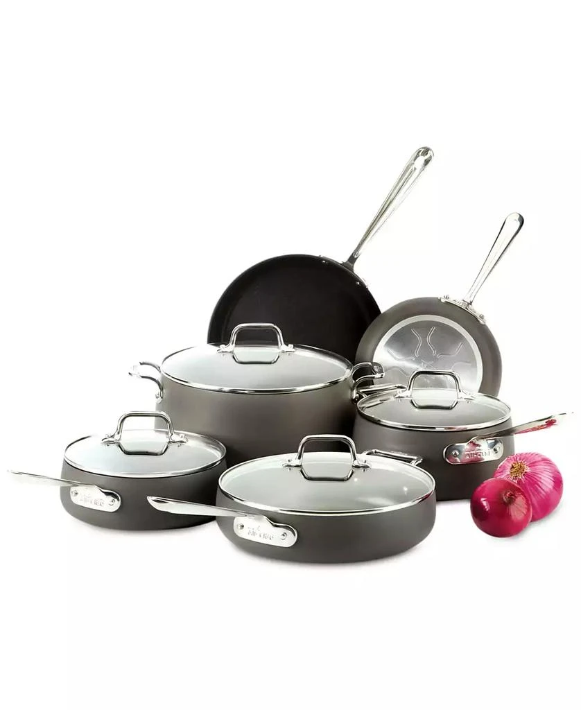 商品All-Clad|E100SC64, HA1 Hard Anodized Nonstick Cookware Set, 10 piece Set,价格¥3860,第3张图片详细描述