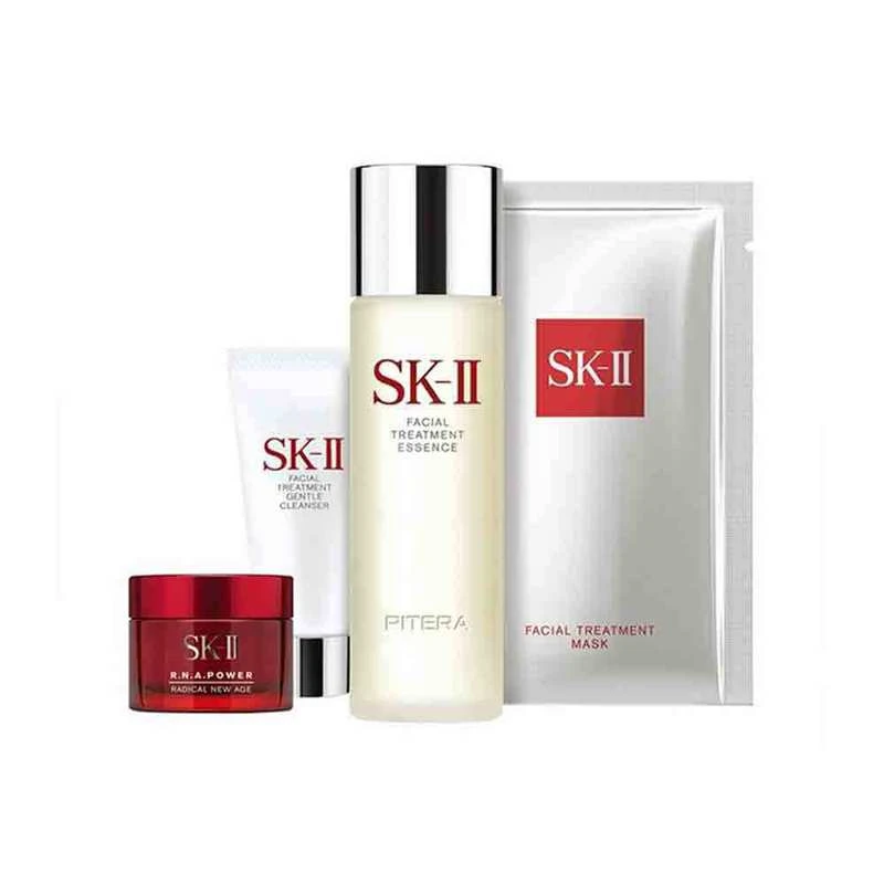 商品[国内直发] SK-II|SK-II/sk2畅销体验套装4件套套装 洁面霜20g +面膜1片+神仙水75ml+大红瓶面霜15g,价格¥641,第1张图片