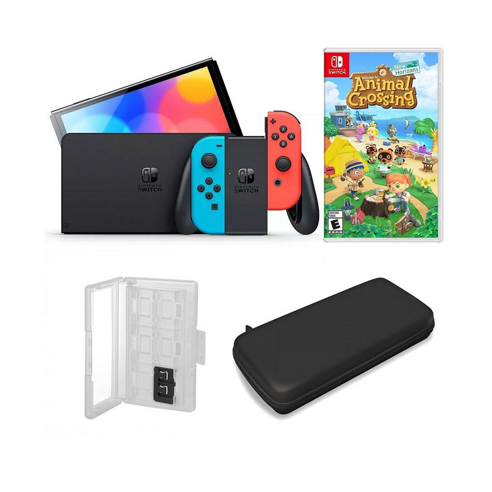 商品Nintendo|Switch OLED in Neon with Animal Crossing & Accessories,价格¥3522,第1张图片