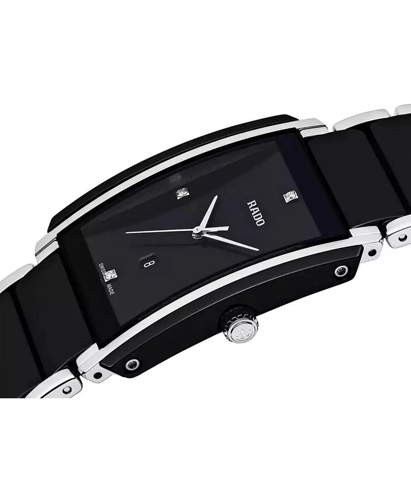 商品Rado|Unisex Swiss Integral Diamond Accent Black Ceramic and Stainless Steel Bracelet Watch 31mm R20206712,价格¥18524,第4张图片详细描述