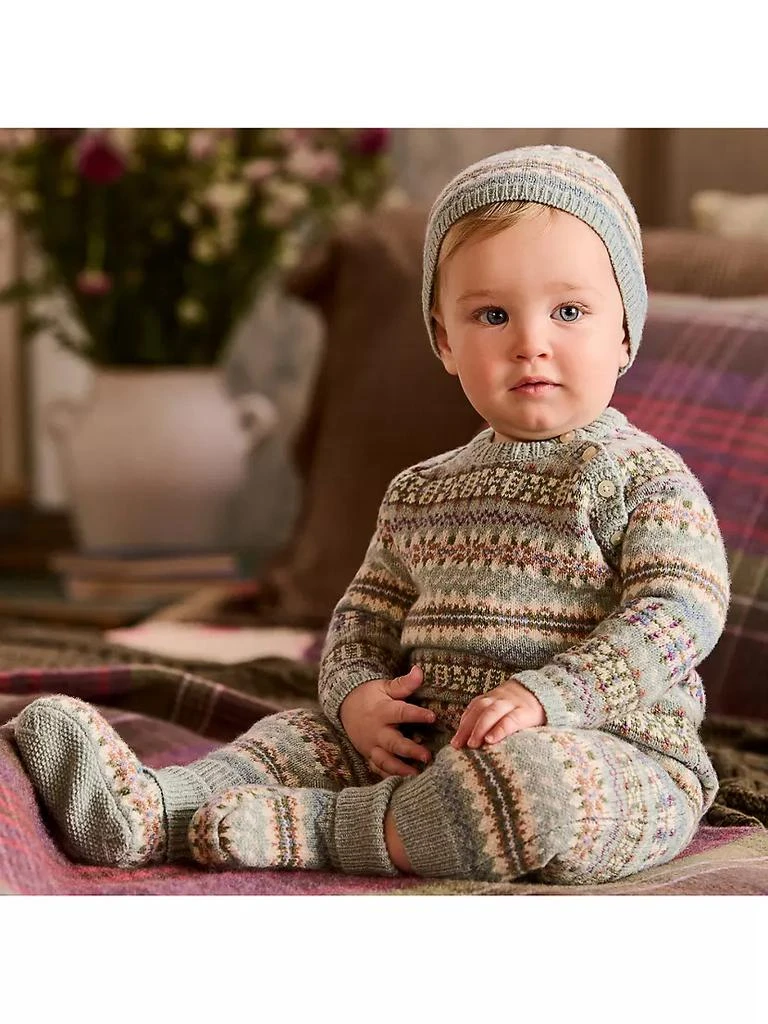 商品Ralph Lauren|Baby's Fair Isle Wool-Blend Hat & Booties Set,价格¥714,第4张图片详细描述