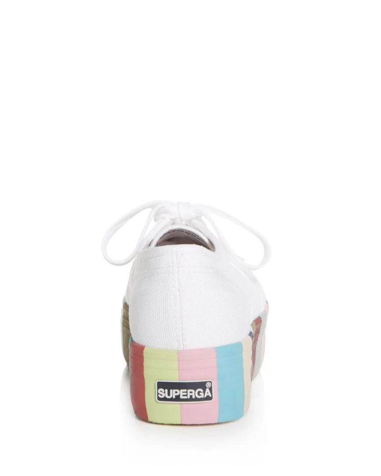 商品Superga|女士厚底彩虹条纹休闲鞋,价格¥446,第4张图片详细描述