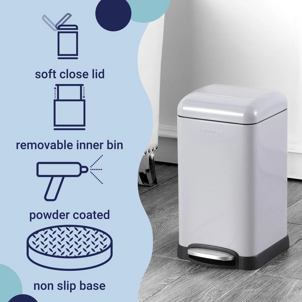 Betty Retro Mini 3.2-Gallon Step-Open Trash Can 商品