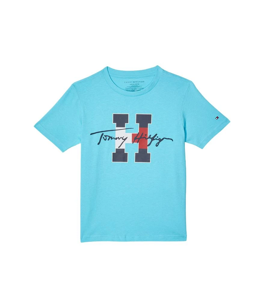 商品Tommy Hilfiger|Script H Short Sleeve Graphic T-Shirt (Big Kids),价格¥140,第1张图片