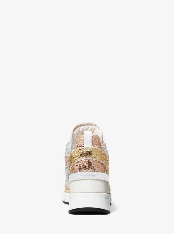 商品Michael Kors|Georgie Color-Block Sequined Canvas Trainer,价格¥502,第3张图片详细描述