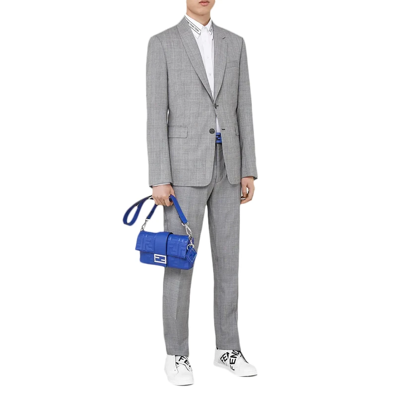 Fendi 男士白色徽标长袖衬衫 FS0896-AC2N-F0QA0 商品