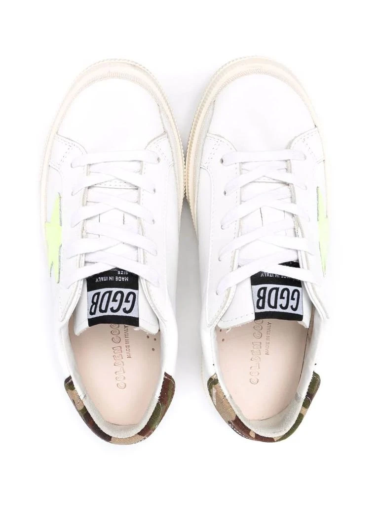 商品Golden Goose|White Leather May Sneakers,价格¥1866,第3张图片详细描述