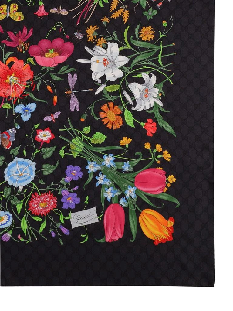 商品Gucci|Flora Silk Scarf,价格¥3784,第2张图片详细描述