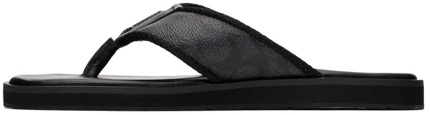 商品Coach|Black Signature Flip Flops,价格¥417,第3张图片详细描述