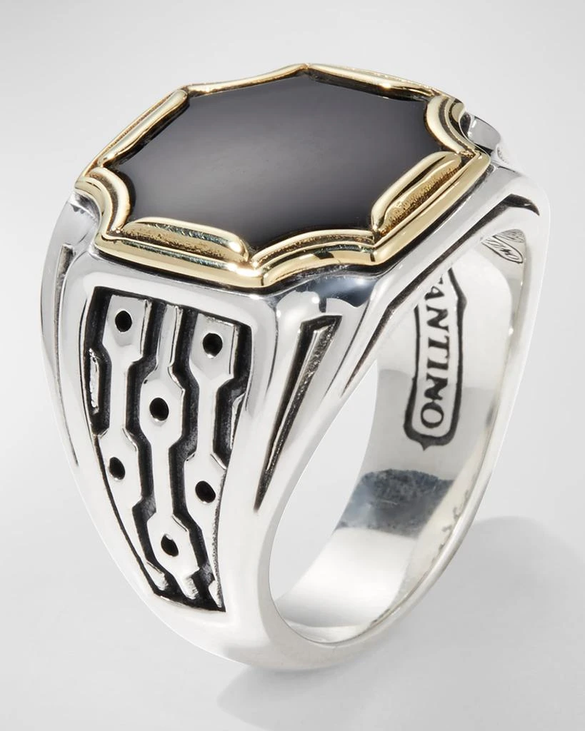 商品Konstantino|Men's Black Onyx Signet Ring,价格¥4594,第3张图片详细描述