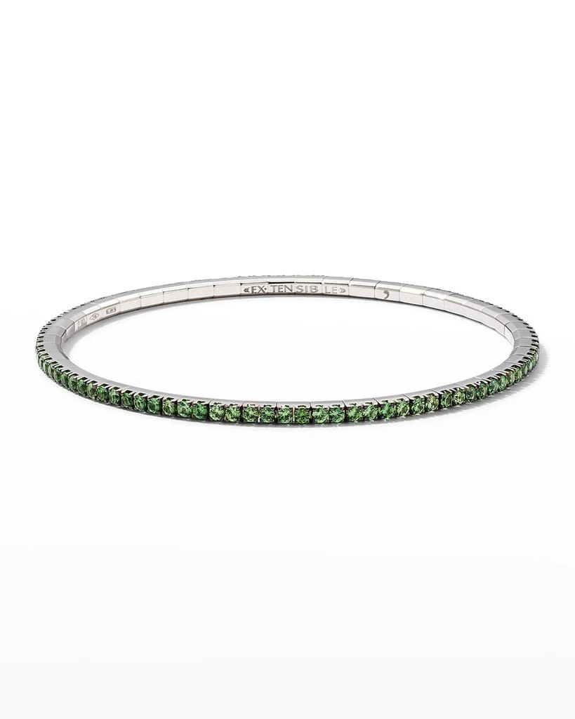 商品EXTENSIBLE|White Gold Stretch Tsavorite with Black Rhodium Tennis Bracelet,价格¥46259,第1张图片