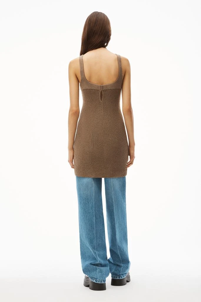 商品Alexander Wang|CONTOUR RIB MINI DRESS IN CASHMERE WOOL,价格¥2259,第5张图片详细描述