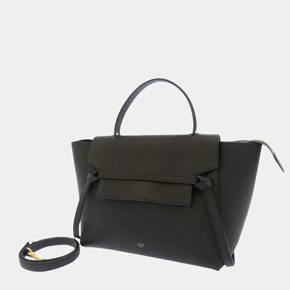 商品[二手商品] Celine|Celine Black Mini Belt Leather Satchel,价格¥14217,第1张图片