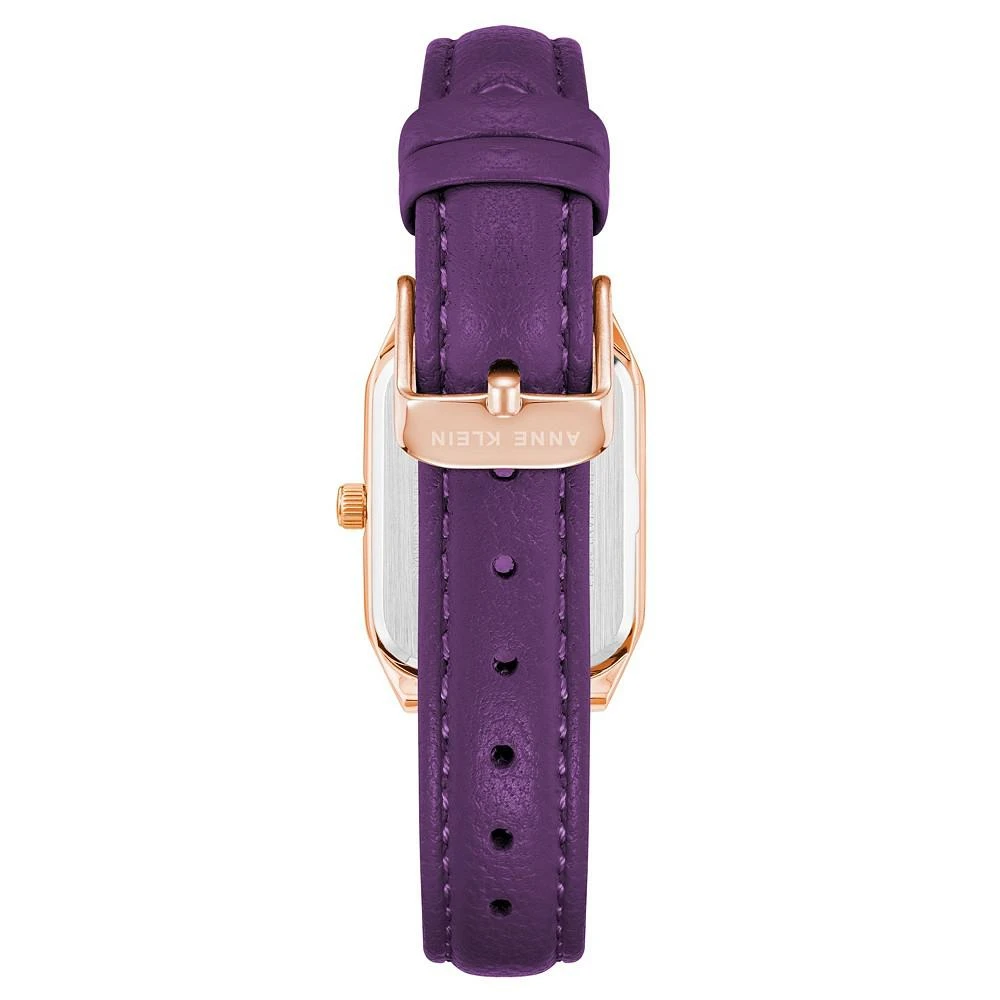 商品Anne Klein|Women's Three-Hand Quartz Purple Genuine Leather Strap Watch, 24mm,价格¥562,第3张图片详细描述