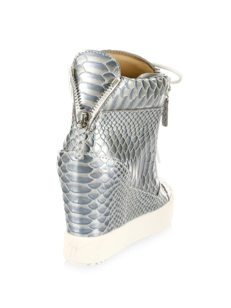 商品Giuseppe Zanotti|Lamay Lorenz Leather Wedge Sneakers,价格¥2385,第2张图片详细描述