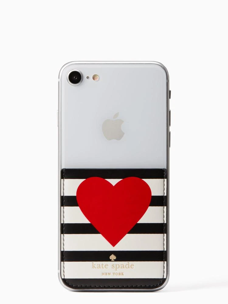 商品Kate Spade|heart stripe sticker pocket,价格¥170,第1张图片