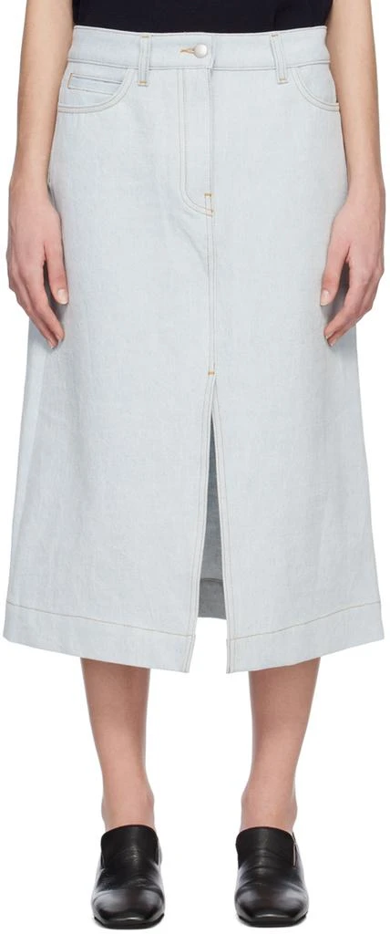 商品Studio Nicholson|Blue Soro Midi Skirt,价格¥696,第1张图片