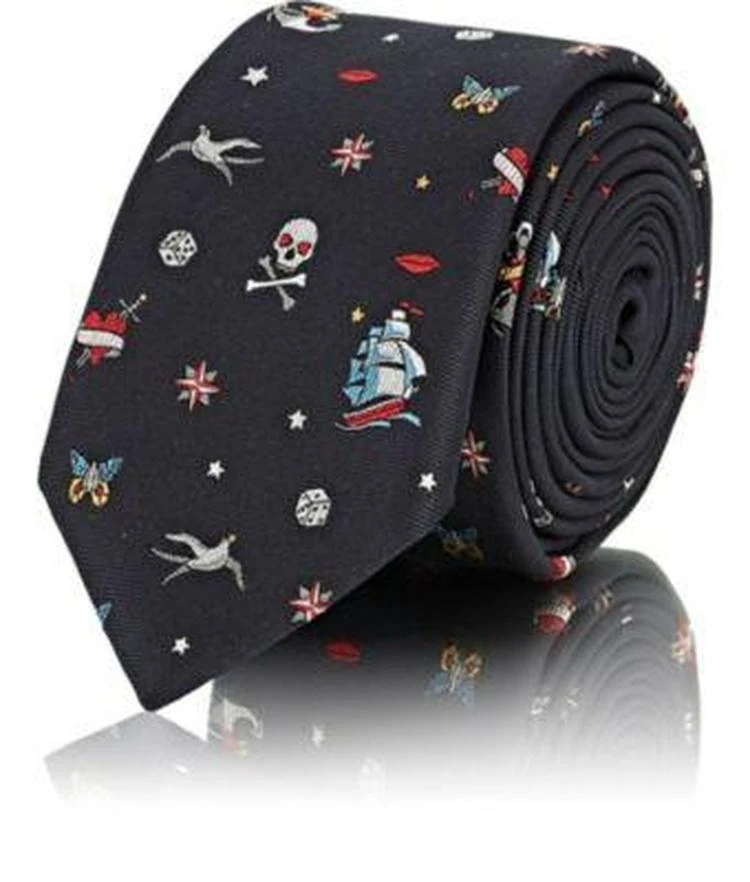 商品Valentino|Embroidered Silk Twill Necktie,价格¥1401,第2张图片详细描述