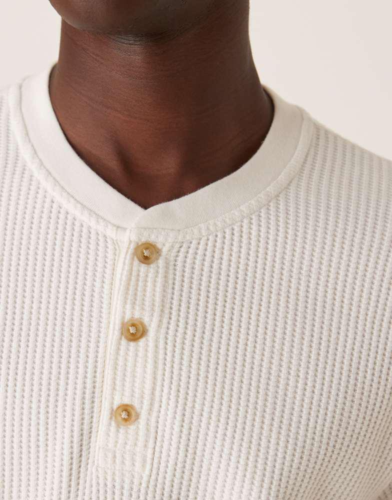 Waffle Henley button placket