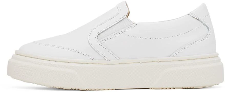 商品MAISON MARGIELA|Kids White Logo Slip-On Sneakers,价格¥779,第3张图片详细描述