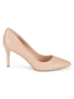 商品Karl Lagerfeld Paris|Roulle Leather Point-Toe Pumps,价格¥525,第1张图片