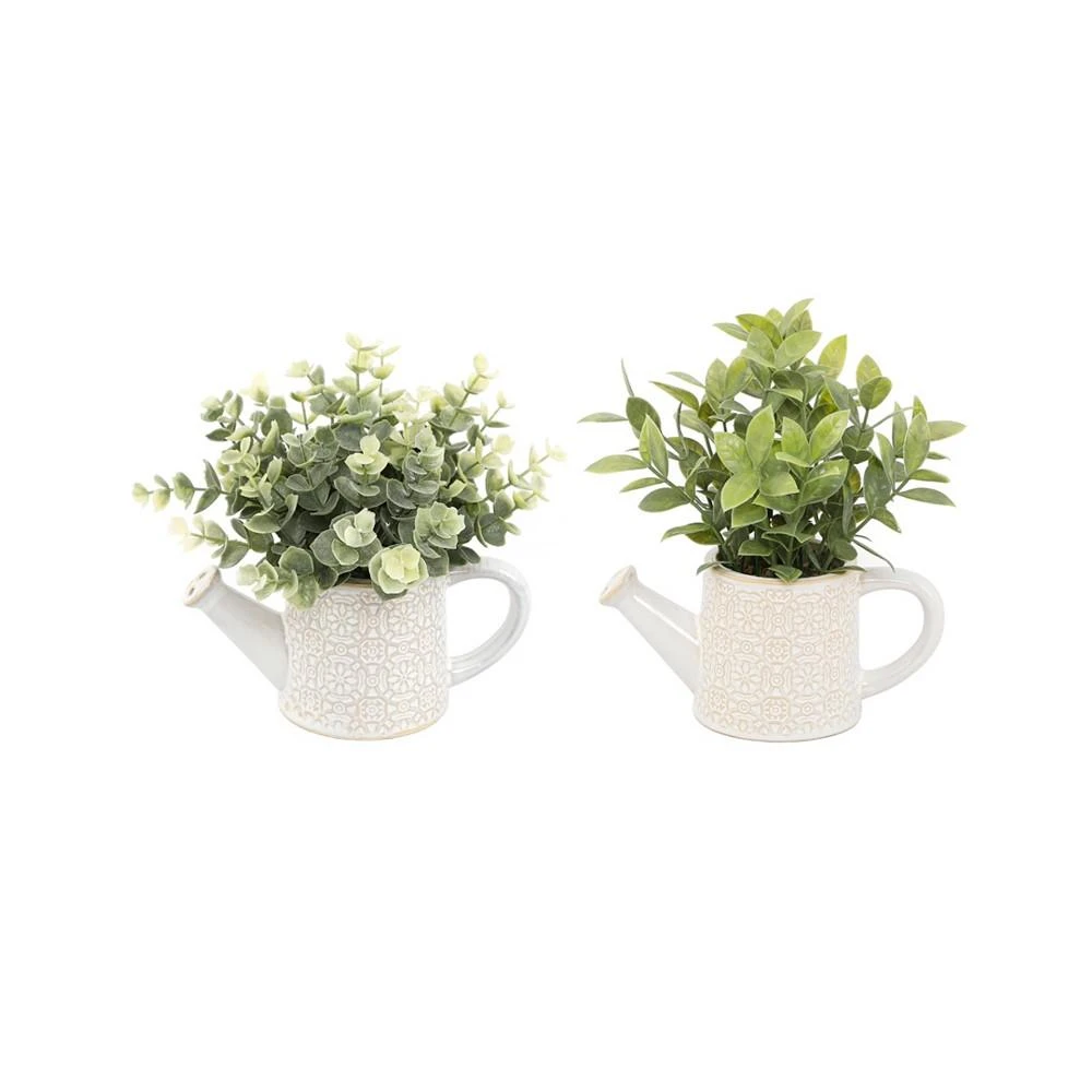 商品Flora Bunda|Eucalyptus Tea Leaf in Cathedral Watering Can Set, 2 Piece,价格¥268,第1张图片