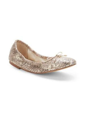 商品Sam Edelman|​Felicia Snakeskin-Embossed Leather Ballet Flats,价格¥751,第2张图片详细描述