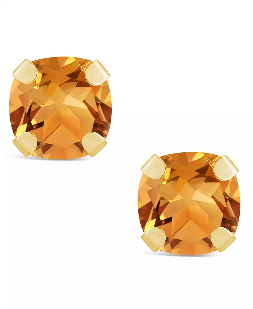 商品Macy's|Gemstone Stud Earrings in 10k Yellow Gold,价格¥522,第3张图片详细描述