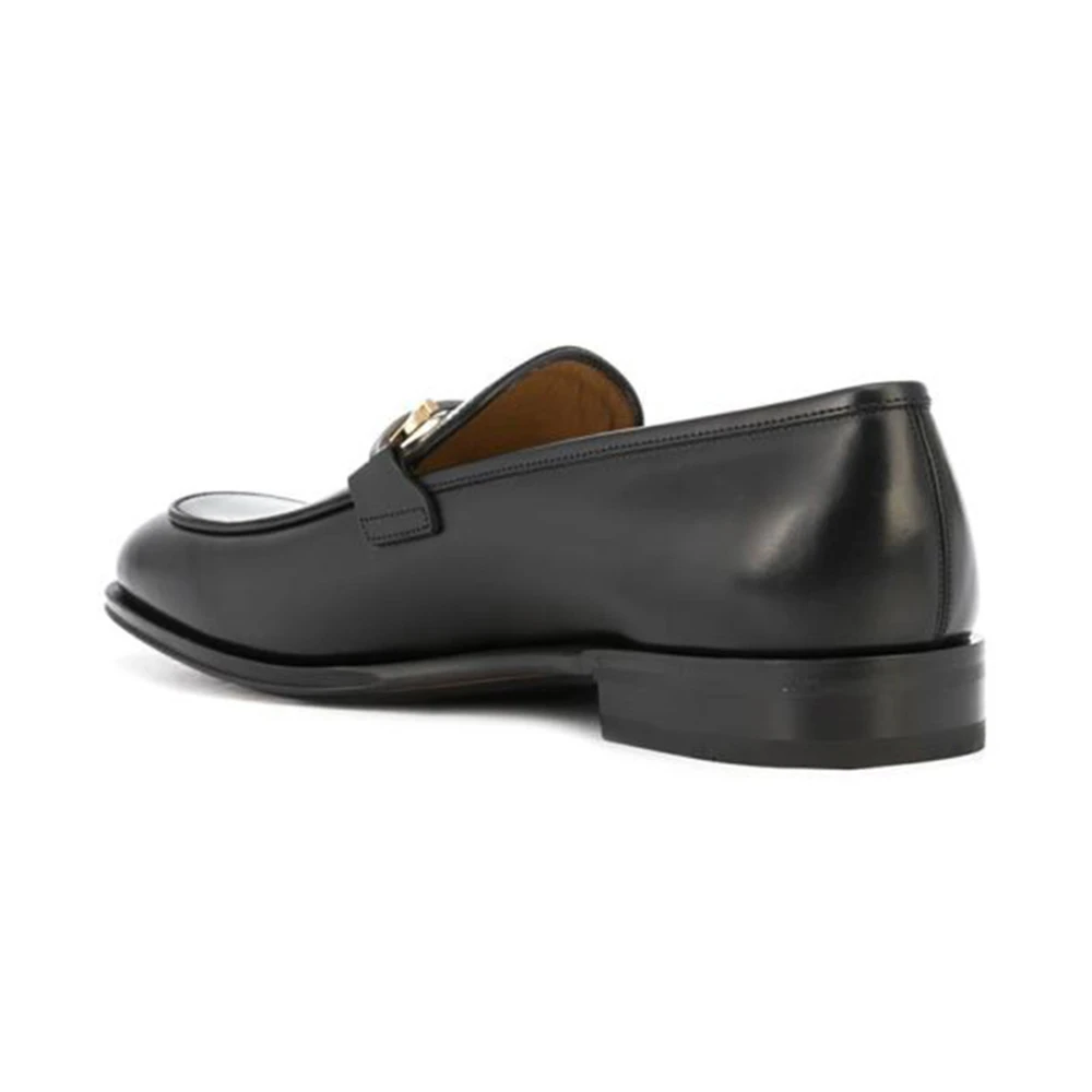 SALVATORE FERRAGAMO 黑色男士套脚正装鞋 02-0373-745223 商品