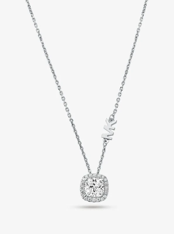 商品Michael Kors|Precious Metal-Plated Sterling Silver Pavé Halo Necklace,价格¥1130,第1张图片