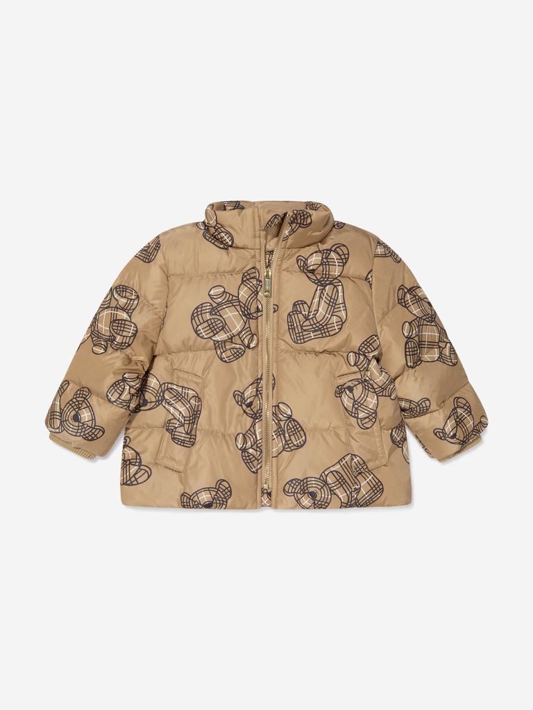 Burberry Beige Baby Boys Thomas Bear Print Puffer Jacket商品第1张图片规格展示