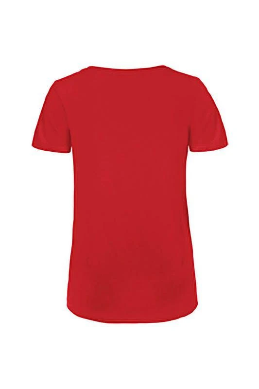 商品B&C|B&C Womens/Ladies Favourite Organic Cotton V-Neck T-Shirt (Red),价格¥105,第2张图片详细描述