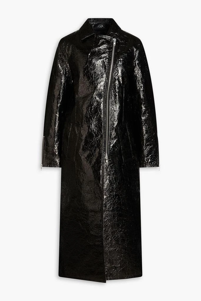 商品STAND STUDIO|Crombie faux patent-leather coat,价格¥1657,第1张图片