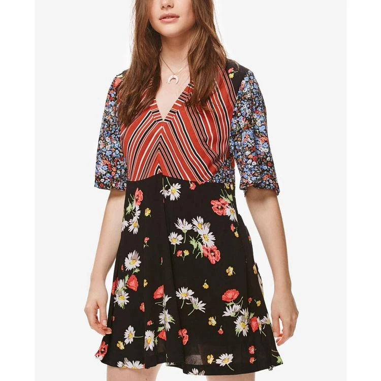 商品Free People|Mixed-Print Mini A-Line Dress,价格¥988,第1张图片