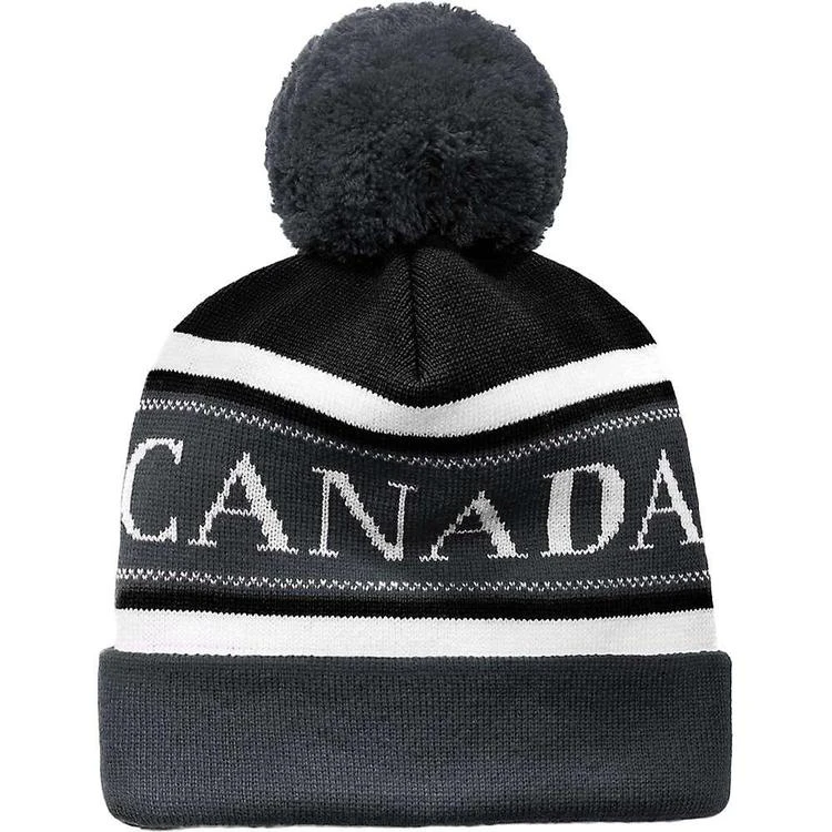 商品Canada Goose|Canada Goose Men's Merino Logo Pom Hat,价格¥784,第1张图片