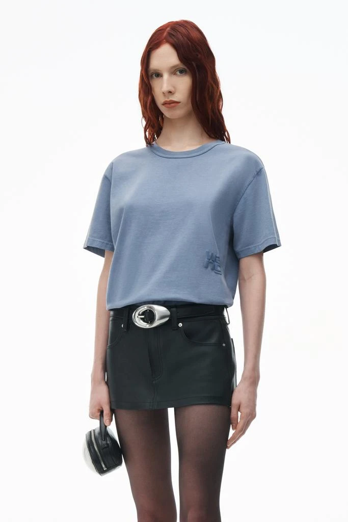 商品Alexander Wang|Puff Logo Tee In Essential Cotton Jersey,价格¥1214,第2张图片详细描述