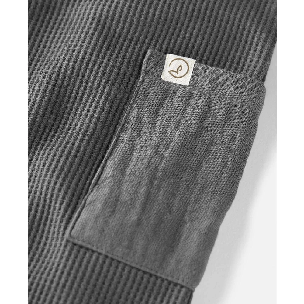 商品Carter's|Baby Waffle Knit Long-Sleeve Button-Front Jumpsuit,价格¥143,第2张图片详细描述